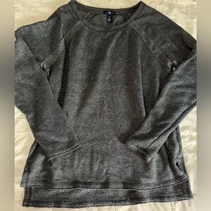 GAP Gray Crewneck Sweater with Textured Knit